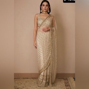 Beautiful gorgeous saree and petticoat . Blouse is included